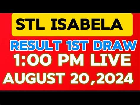 STL Isabela result today 1pm live 30 August 2024 .